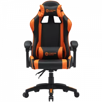 Spēļu krēsls CANYON Core SGCH2 melns/oranžs — ergonomisks dizains, regulējams augstums