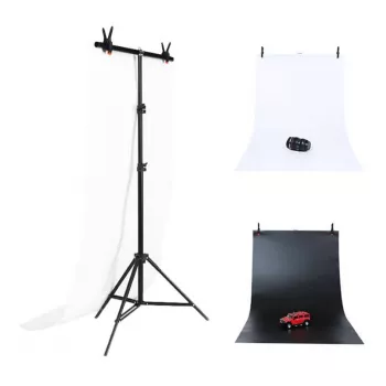 Foto studijas fona statīvs Puluz 70x200cm + Foni 2 gab. DCA0976