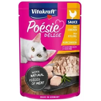 Vitakraft Poésie Délice mitrā barība kaķiem, vistas, 85 g