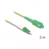 DeLOCK InfiniBand/optiskās šķiedras kabelis 2 m LC SC Dzeltens 83861