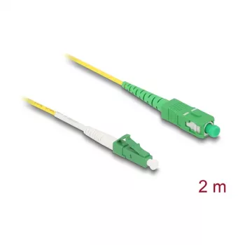 DeLOCK InfiniBand/optiskās šķiedras kabelis 2 m LC SC Dzeltens 83861