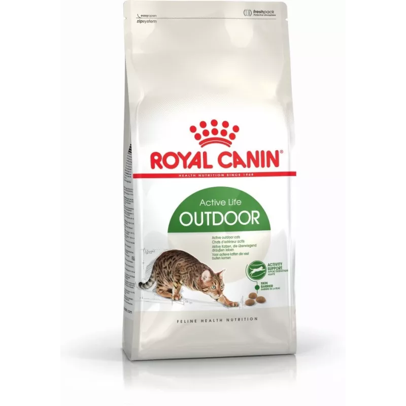 Sausā kaķu barība Royal Canin Active Life Outdoor 4 kg — pieaugušiem, mājputnu, 30% proteīna, 20% tauku