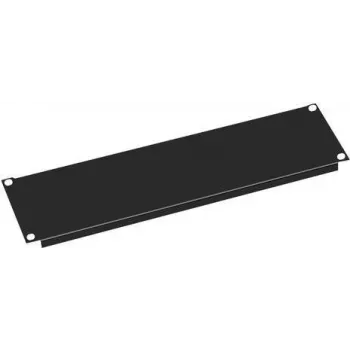 VALUE aizklāšanas panelis - melns RAL 9005 - 3U - 48,3 cm (19 collu)