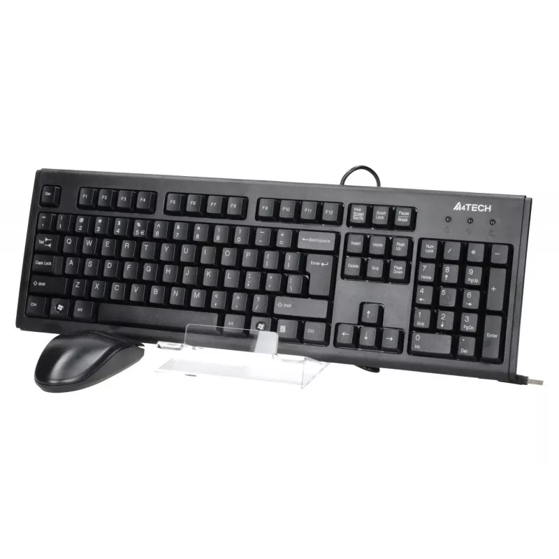 A4Tech KM-72620D - Tastatūras un peles komplekts - USB - US - Melns