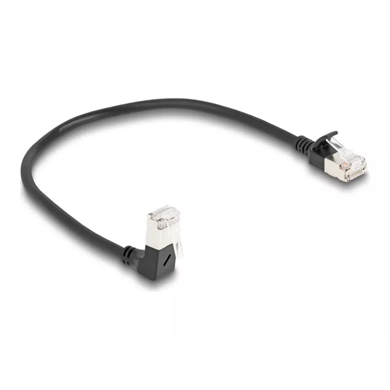 Tīkla kabelis DeLOCK RJ45 Cat.6A 0,25 m, melns