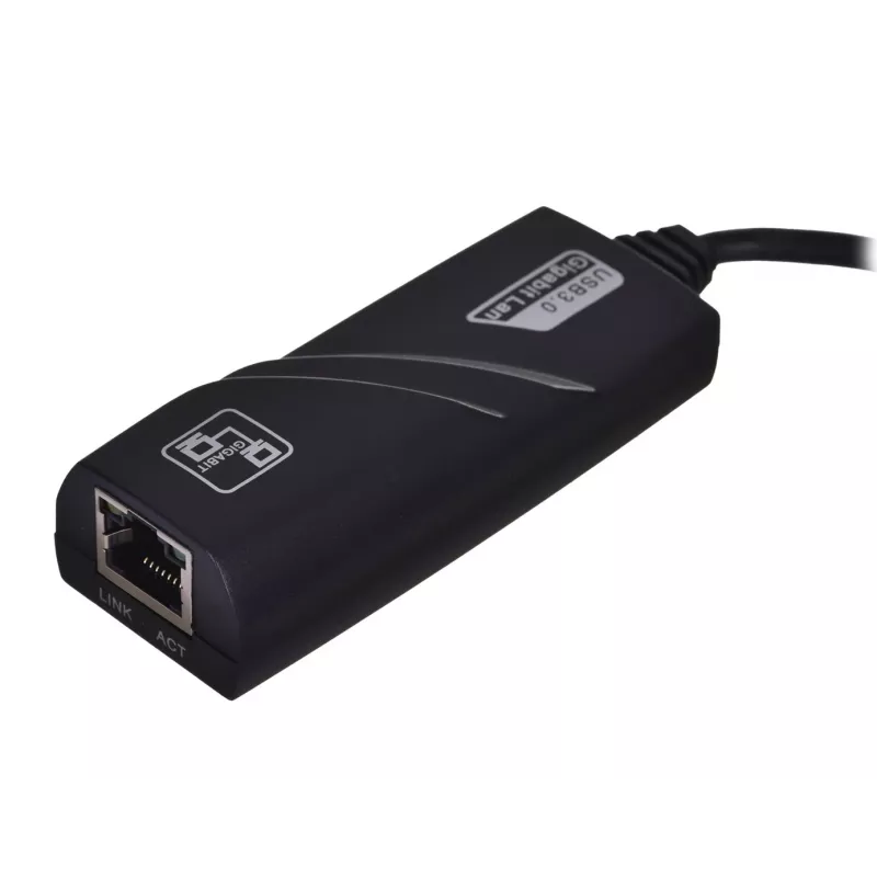 Saskarnes karte Akyga AK-AD-31 USB 3.2 Gen 1 uz Gigabit Ethernet (1000 Mbps), RJ-45, melna