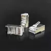 Modular RJ45 savienotājs QOLTEC 54554 CAT5e FTP, 100 gab., sudraba, plastmasa, 11×22×18 mm