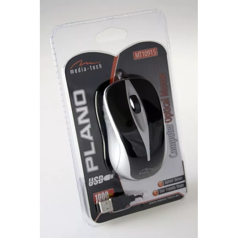 Media-Tech Plano USB optiskā (sudraba)