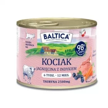 BALTICA reģionālās garšas Kaķēns Jērs ar tītaru - slapjā kaķu barība - 185g