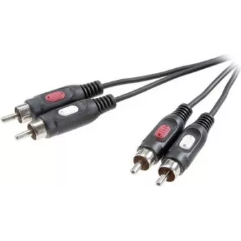 SpeaKa Professional RCA audio savienojuma kabelis [2x RCA spraudnis - 2x RCA spraudnis] 10 m Melns (SP-7870624)