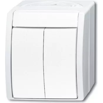 BUSCH-JAEGER sērijas slēdzis 2601/5W-54 okeāna Alpu balts IP44 svirslēdzis 2601/5W-54 (1085-0-1621)