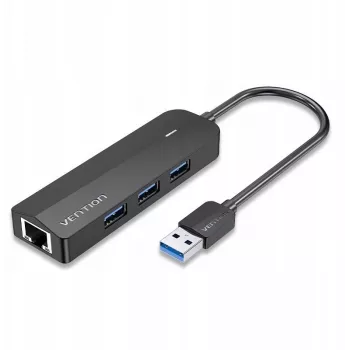 Hub 5-in-1 Vention USB 3.0 + Gigabit Ethernet adapteris