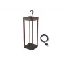 Uzlādējams laterna Beper P207ILI102 Corten apdarē, pārnēsājama ar baterijām darbināma lampa