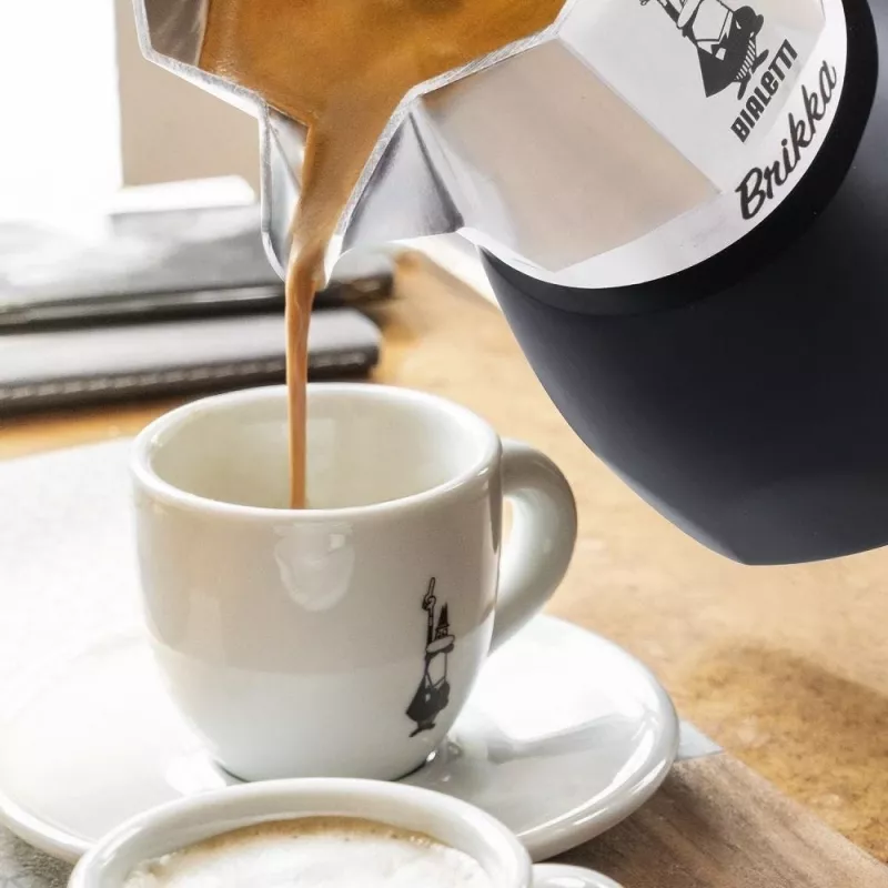 Bialetti Brikka Moka katliņš 0,1 L Melns, Nerūsējošais tērauds