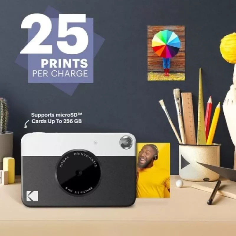Kodak PRINTOMATIC momentānā drukas kamera, 2x3'', melna