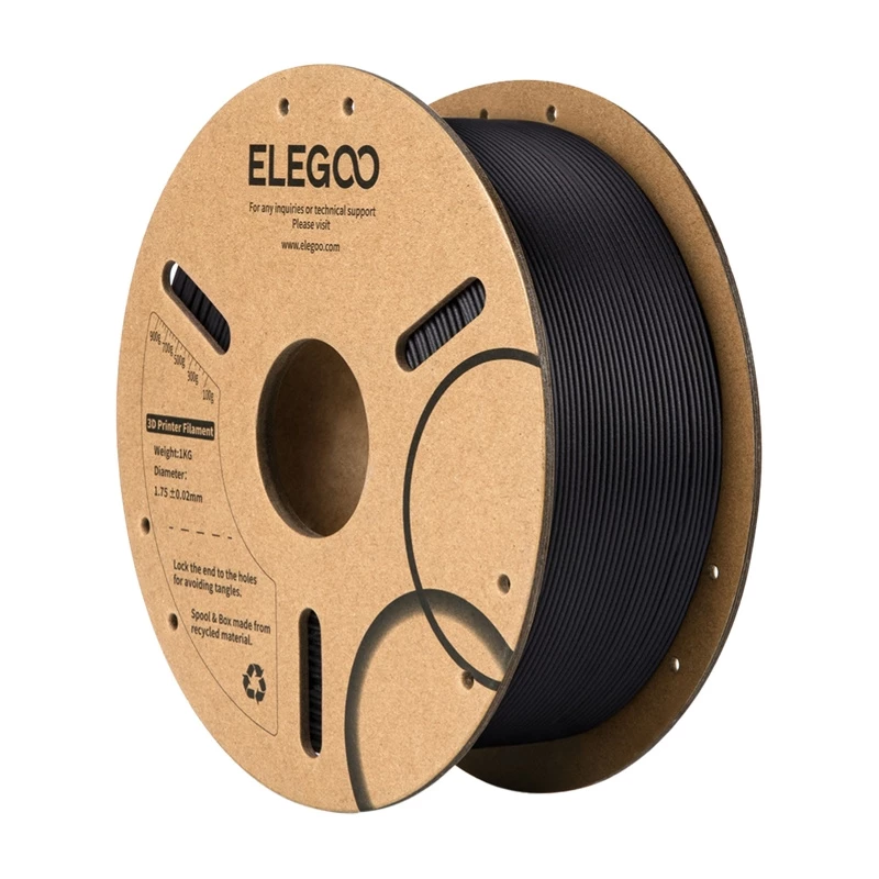ELEGOO PLA-CF 1.75 mm melns 1 kg pavediens