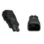 Microconnect PE147AD kabeļa savienotāja adapteris C14 C7 Melns