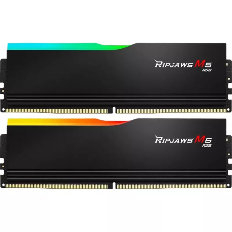 DIMM 48 GB DDR5-6000 (2x 24 GB) Dual-Kit, atmiņa melna, F5-6000J3036F24GX2-RM5RK, Ripjaws M5 RGB, INTEL XMP