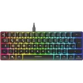 SPEEDLINK spēļu tastatūra LETOS RGB 60% tastatūra melna mazumtirdzniecības iepakojumā (SL-670014-BK)