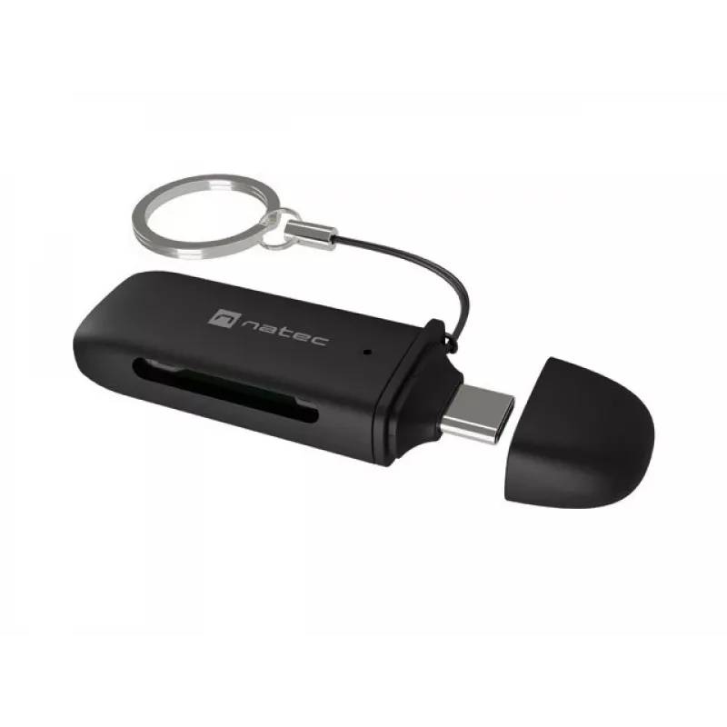 Karšu lasītājs NATEC SCARAB C SD/Micro SD USB 3.2 Gen 1 melns (NCZ-2365)