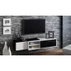 Cama TV skapis SIGMA1 180 balts/melns glancēts