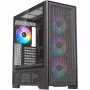 PC korpuss Silentware Air 2000 A-RGB Melns — mid-tower, rūdīta stikla sānu panelis