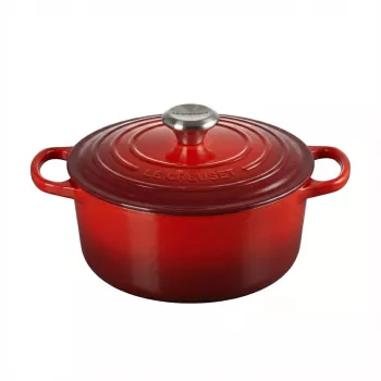 Le Creuset Signature čuguna apaļā kastrolis 18 cm sarkans