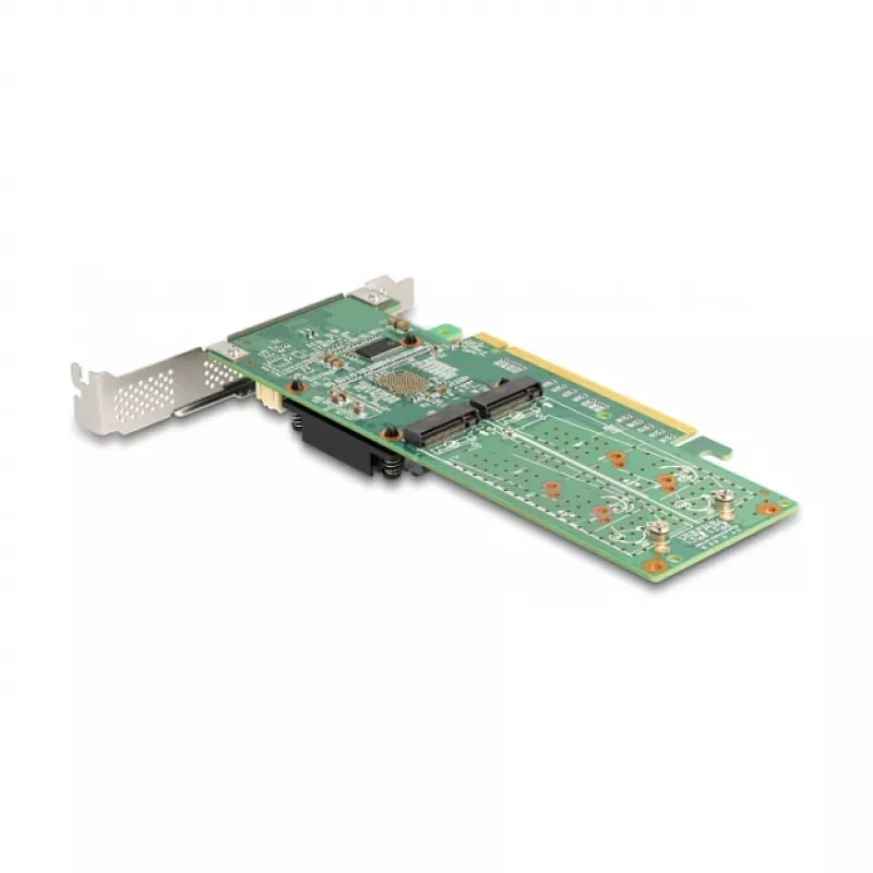 DeLOCK PCI Express x16 karte ar 4 iekšējiem NVMe M.2 Key M slotiem - zema profila formas faktors