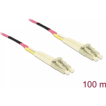 Tīkla kabelis Delock LC Duplex Multimode OM4 100m Melns
