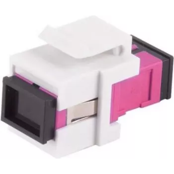 Šķiedru optikas Keystone savienotājs ShiverPeaks SC-SC Simplex violets