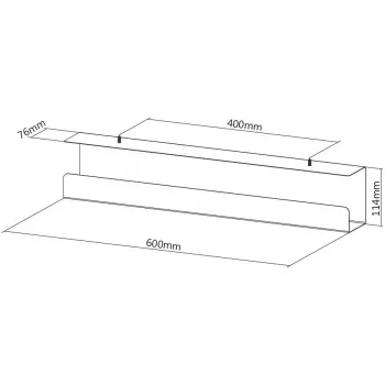 Kabeļu teknne VALUE 17.99.1315 Melna 600mm x 114mm x 76mm