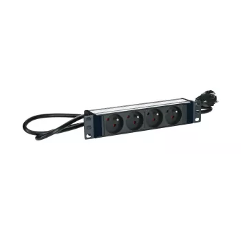 Logon POWER STRIP 10 collu – 4 VIETĪGS – ALUMĪNIJA APDARE – 2 M KABELIS
