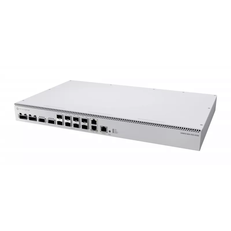 MikroTik CRS812-8DS-2DQ-2DDQ-RM (CRS812 DDQ) Cloud Router Switch, 400G