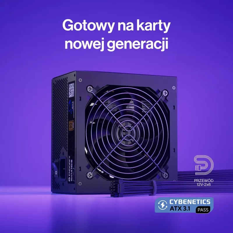 Barošanas bloks ENDORFY Vero L6 750 W, 24-pin ATX, 80 PLUS Bronze, 120 mm ventilators, melns