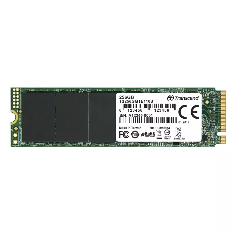 SSD disks Transcend 256GB M.2 PCIe TS256GMTE110S