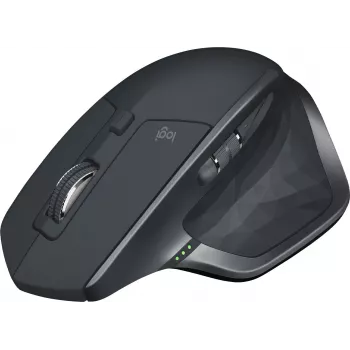 Bezvadu pele Logitech MX Master 2S Bluetooth Edition melna — ergonomiska, Bluetooth un USB uztvērēja savienojamība, uzlādējama baterija