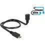 USB kabelis DeLOCK 83925 USB 2.0 0,5 m Micro-USB B USB C melns