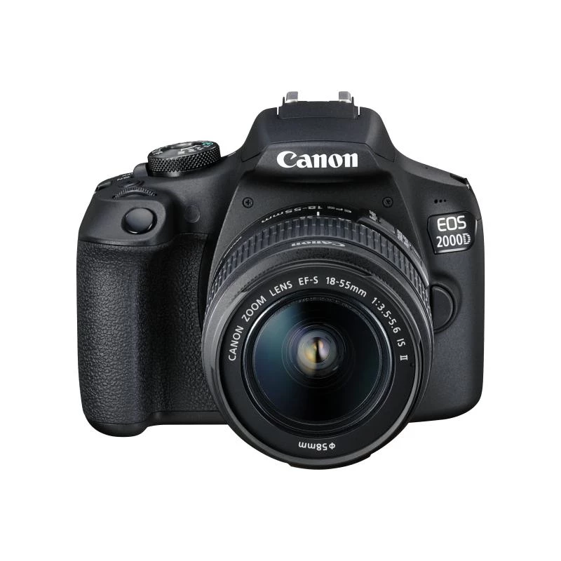 Canon EOS 2000D BK 18-55 IS II EU26 spoguļkameras komplekts 24.1 MP CMOS 6000 x 4000 pikseļi melns