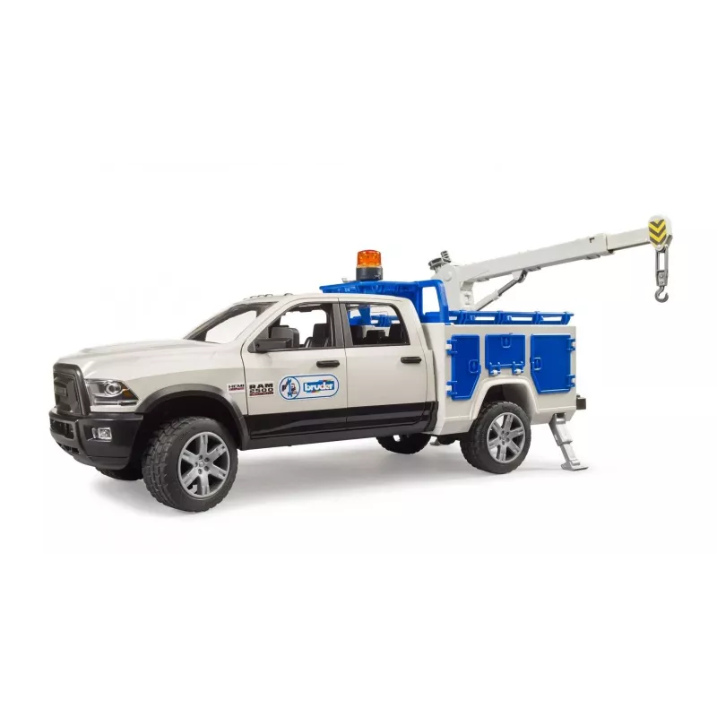 Auto Dodge RAM 2500 Servisa Automašīna ar Rotējošo Lukturi Gailis BRUDER 02509