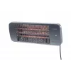 Kvarca elektriskais sildītājs SUNRED LUG-2000W — 2000 W, kvarca stikla elements, lietošanai ārpus telpām, piestiprināms pie sienas, IP24, melns