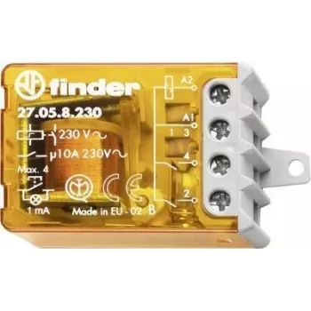 Finder Impulsu slēdzis, iebūvējams 1 gab. 27.05.8.230.0000 2 normāli atvērti kontakti 230 V maiņstrāva 10 A 2300 VA (27.05.8.230.0000)