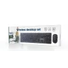 Gembird KBS-WCH-04 bezvadu galda komplekts (tastatūra + pele), melna, US izkārtojums
