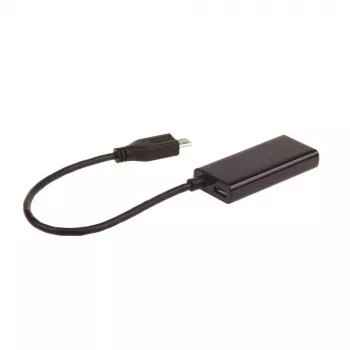Adapteris MHL (vītne) -> HDMI (ligzda) + USB Micro-B (ligzda) (11 PIN) 16 cm