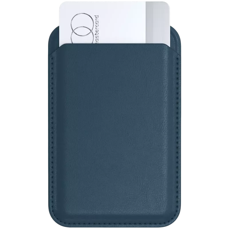 SATECHI Vegan-Leather Magnetic Wallet Stand (Dark Blue)