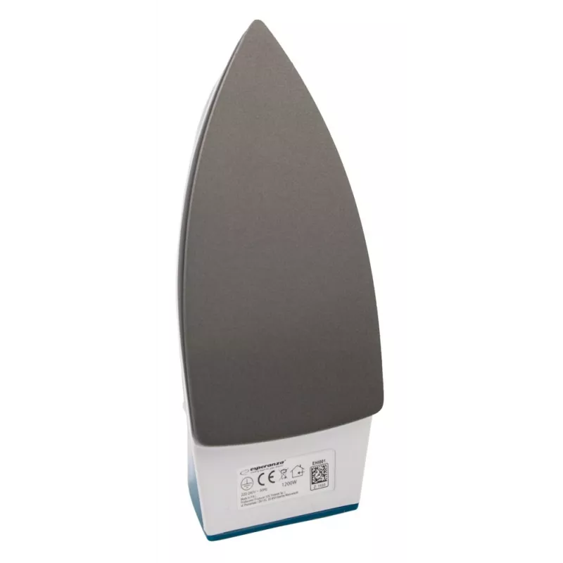 Sausais gludeklis Esperanza TRAVEL IRON SMOOTHER — 1200 W, nepiedegoša gludināšanas virsma, 1.4 m vads, temperatūras indikators, ceļojumu dizains