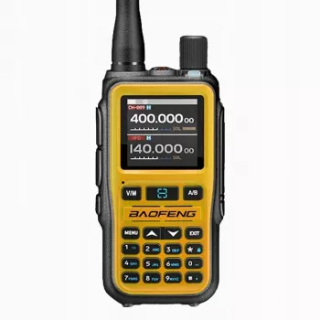 Rokas Baofeng rācija UV-5R Mini ar USB-C uzlādi, Bluetooth, VHF/UHF, 5 W, 1600 mAh, oranža