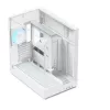 APNX Tower korpuss V2 — balts, rūdīta stikla paneļi x3