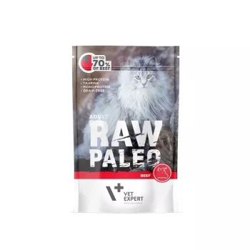 RAW PALEO Adult Cat Beef - mitrā kaķu barība - 100 g