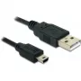 USB kabelis DeLOCK 82273 USB 2.0 1 m USB A Mini-USB B Melns