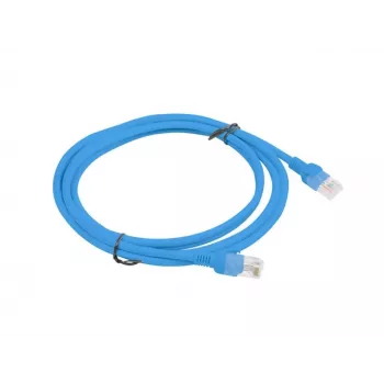 Tīkla kabelis LANBERG PCU6-10CC-0200-B Cat6 U/UTP RJ-45 uz RJ-45 2 m Zils, CCA vads, 250 MHz